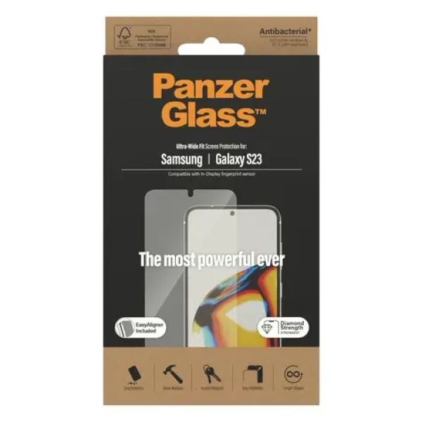 PanzerGlass Tvrdené sklo UWF AB FP wA pre Samsung Galaxy S23 číra (7315)