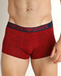 Pánske boxerky 111290 2F508 21675 červená Emporio Armani červená