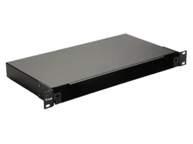 Equip 19" optický spojovací box bez čelného panelu čierna / Optický spojovací box / 1U / oceľ / max. 48 vlákien (337111)