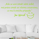 Veselá Stena Samolepka Slogan Jana Wericha Farba: fialová, Veľkosť: 100 x 42 cm