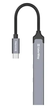 Colorway CW-HUB04 tmavo šedá / USB hub / USB-C / 1x USB 3.0 / 3x USB 2.0 (CW-HUB04)