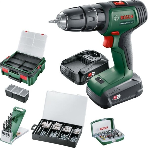 Bosch UniversalImpact 18 V 2 x akumulátor 1.5 Ah (06039D4103)