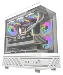 DarkFlash DS950 biela / Počítačová skriňa / ATX / 6x ventilátor 120mm / tvrdené sklo / USB-C 3.2 Gen 2 (DS950 WHT +6F)