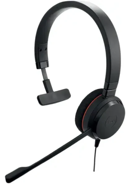 JABRA Evolve 20 Mono UC čierna / Náhlavná súprava / Mikrofón / USB-C + USB-A (4993-829-269)
