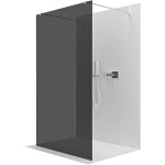 CERANO - Sprchová zástena Walk-in Onyx Duo Ľ/P - 8 mm - hranatá vzpera - chróm, grafitové sklo - 70x200 CER-8050BD1754