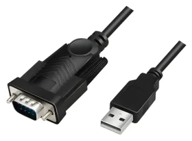 LogiLink USB-A na RS-232 čierny / Adaptér / DB-9 / 1,5 m / Windows 11 (AU0048A)