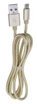 ALIGATOR TUBA 2A nabíjací kábel microUSB zlatý (DAKT009)