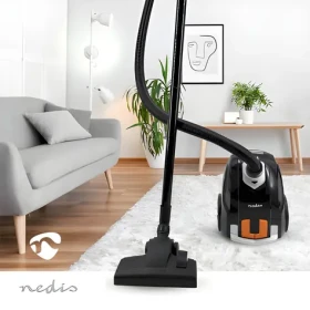 Nedis Vreckový vysávač čierna, oranžová / 700 W / 2 l / Akčný rádius 7,5 m / HEPA H12 (VCBG100BKG)