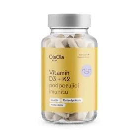 OlaOla Vitamín D3 a K2 podporujúci imunitu / 100 kapsúl (110016)