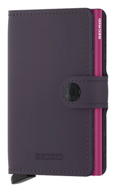Kožená mini peňaženka Secrid Miniwallet Matte Dark Purple-Fuchsia