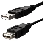 Logo Economy / Predlžovací kábel / USB 2.0 Typ-A samec - Typ-A samica / 3 m / čierna
