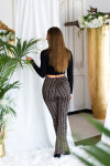 Sexy Highwaist flared pants with print pink L/XL