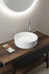 SAPHO - FIASTRA keramické umývadlo na dosku, priemer 40cm, biela FT801