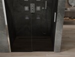 MEXEN - OMEGA posuvné dvere 150x190 cm 8 mm chróm, grey so sadou pre niku 825-150-000-01-40