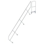 MUNK Günzburger Steigtechnik 600512 Munk Druhé madlo na schody s plošinou 45° 12 schodov 1 ks; 600512