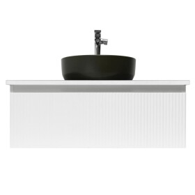 Kúpeľňová skrinka s umývadlom a batériou SAT Evolution 98x30x44, 8 cm biela mat SATEVO100WMDBUC SATEVO100WMDBUC