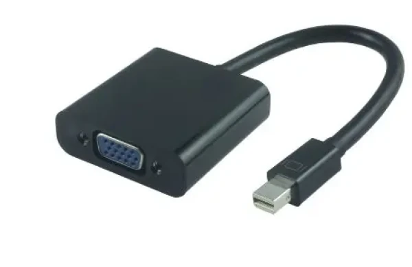 MicroConnect Adaptér Mini DP - VGA MF / 15cm / Aktívna / čierna (MDPVGA2B)