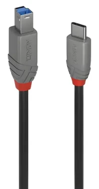 Lindy USB-C - USB-B 0,5 m čierna / Kábel / USB 3.2 Gen 1 (36665)