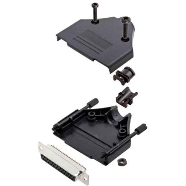 TRU COMPONENTS TCDTPKP25DMSK 7708568 sada D-SUB zásuvková lišta 180 ° Pólov: 25 spájkovaný 1 ks; 7708568