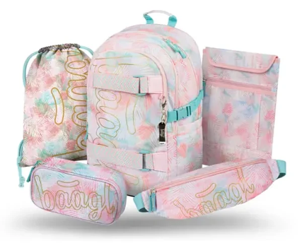 BAAGL SET 5 Skate Sunset: batoh, peračník, vrecko, oblička, obal na notebook (A-36546)