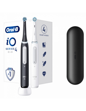 Oral-B iO Series 4 Duo biela|čierna / oscilačná|rotačná kefka / 4 režimy (4210201420583)