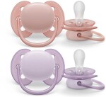 Philips AVENT Cumlík Ultrasoft Premium neutral 0-6m dievča 2 ks