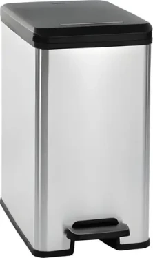 Curver Slim Bin 25 strieborná / Odpadkový kôš / 25 l / pedálový (213300)
