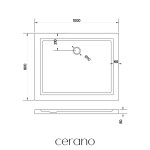 CERANO - Sprchová vanička obdĺžniková Soto - akrylát - biela lesklá - 100x80x5 CER-425554