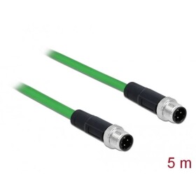Delock 85920 M12 sieťové káble, prepojovacie káble kábel SF/UTP 5.00 m zelená 1 ks; 85920