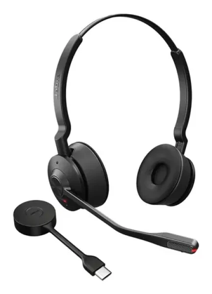 JABRA Engage 55 SE čierna / Stereo bezdrôtová náhlavná súprava / mikrofón / DECT / USB-C / UC (9659-430-111)