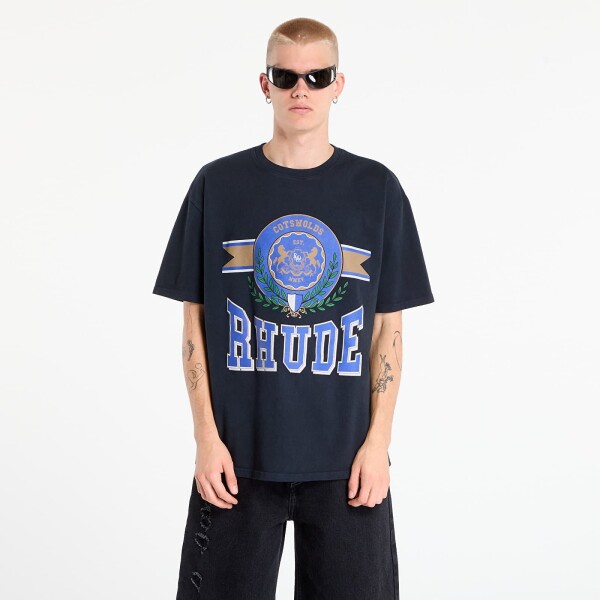 Tričko Rhude Cotswold Crest Tee Vintage Black M