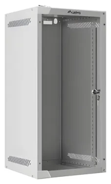 Lanberg WF10-2312-10S sivá / Nástenný rack / 10" / 12U / 280×310 mm / sklenené dvere / flat pack (WF10-2312-10S)