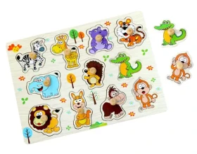 2Kids Toys Drevené puzzle Safari