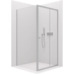 CERANO - Sprchovací kút Varone POINT Ľ/P - 6 mm - chróm, transparentné sklo - 140x100x195 - posuvný CER-DY505-140100