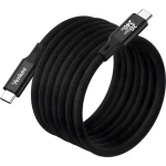 YENKEE YCU MAGNETIC 05 čierna / Kábel USB-C/USB-C / 1,5 m / 240W / 20Gb/s