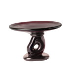 Ferm Living Sklenená misa na podstavci Damo Dark Grape Ø 24 cm