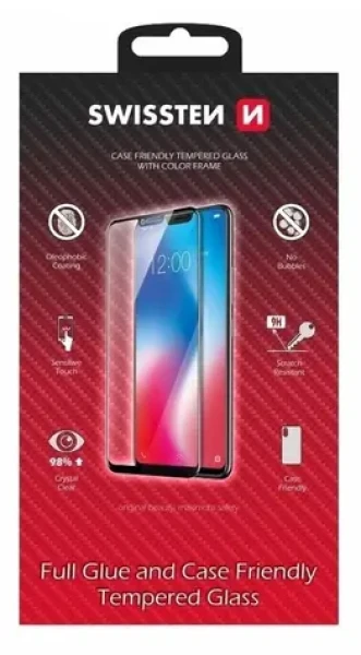 Swissten Ochranné sklo CASE FRIENDLY pre XIAOMI Redmi Note 15 Pre 5G čierne (54501892)