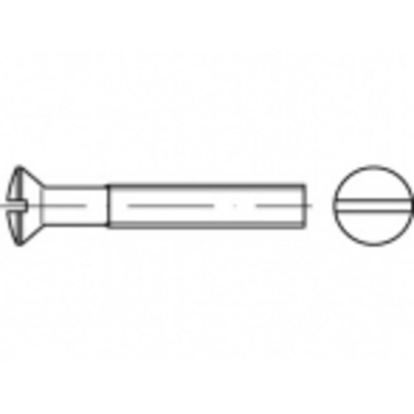 TOOLCRAFT TO-5362014 skrutky so zápustnou šošovkovou hlavou M4 25 mm drážka nerezová ocel A4 200 ks; TO-5362014