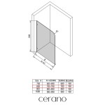 CERANO - Sprchová zástena Walk-in Orbis Ľ/P - 8 mm - chróm, transparentné sklo - 80x200 CER-682234
