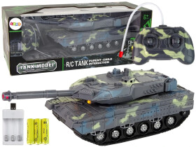 Mamido Vojenský tank na diaľkové ovládanie s kamuflážou a zvukmi streľby