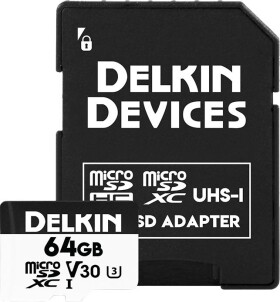 Delkin Trail Cam Hyperspeed MicroSDXC 64 GB Class 10 UHS-I/U3 V30 (DDMSDAHS64GB)
