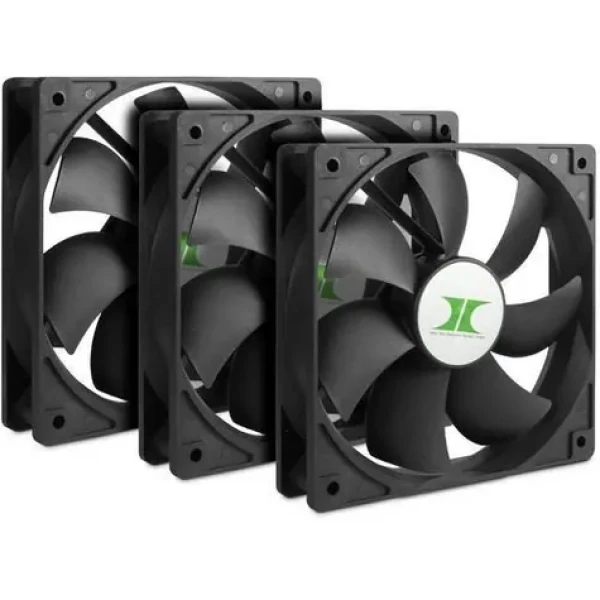 Inter-tech IPC Fan Set 120 čierna / Ventilátor / 3ks / 120 mm / 800-1500 RPM / 60 CFM / 25 dB / 4-pin (88887289)