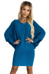 Dámske netopierie šaty 402-3 tyrkysové - Numoco XXL/XXXL