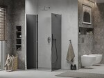 MEXEN/S - LIMA sprchovací kút 80x90, grafit, chróm 856-080-090-01-40