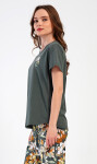 Dámske capri pyžamo Marie khaki 4XL