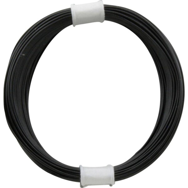 Donau Elektronik 110-1 opletenie / lanko, 1 x 0.04 mm², čierna, 10 m; 110-1