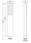 MEXEN/S - Cube DR02 podomietkový vaňový SET s vytokovou hubicou + slim sprcha 30, ružové zlato 77503DR0230-60