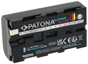 Patona batéria pre foto Sony NP-F550/F330/F750 3500mAh / Li- ION / Platinum / USB-C nabíjanie (PT1375)