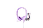 BuddyPhones GALAXY - Fialová / Detské herné slúchadlá s mikrofónom / BuddyCable / 3.5 mm jack / 0.8 m (BP-GALAXY-PURPLE)