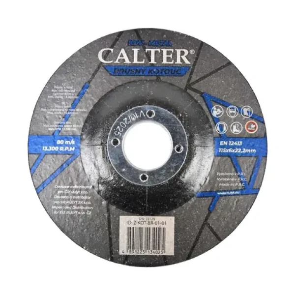 RULYT CALTER / Brúsny kotúč / 115 × 6 × 22,2 mm